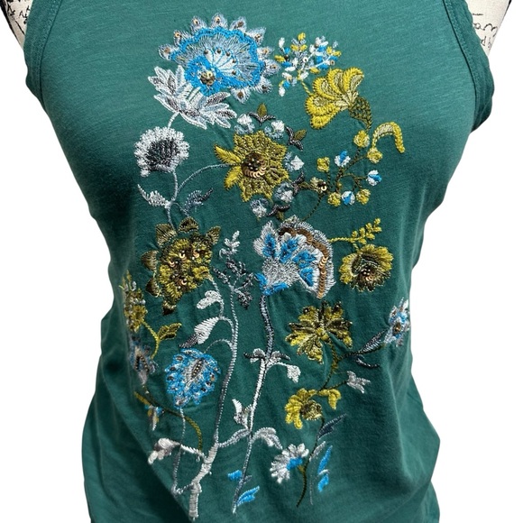 Lucky Brand Y2K Floral Embroidered Tank,‎ XS - Picture 2 of 9